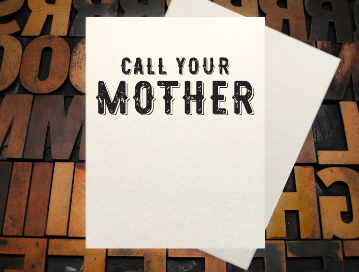 Letterpress Card with an image of a man running with a large pen and the text, "Someone's bad idea just became my BIG problem!"