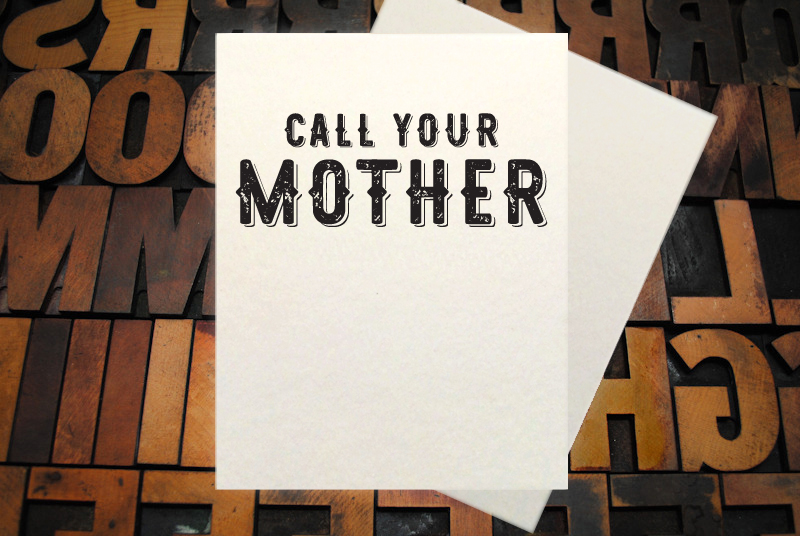 Letterpress Card with an image of a man running with a large pen and the text, "Someone's bad idea just became my BIG problem!"
