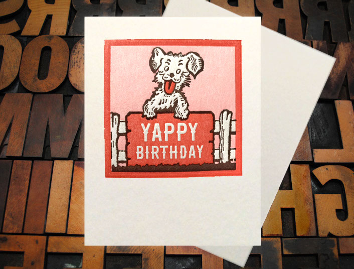 Letterpress Card with an image of a man running with a large pen and the text, "Someone's bad idea just became my BIG problem!"