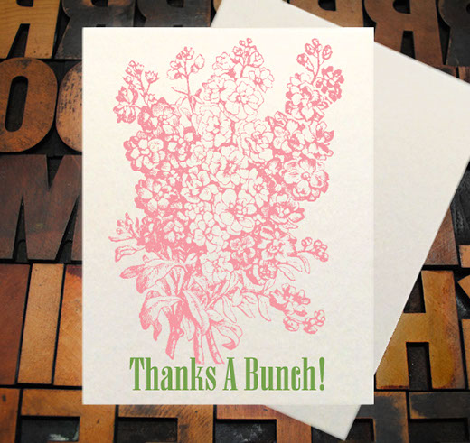 Letterpress Card with an image of a red lobster