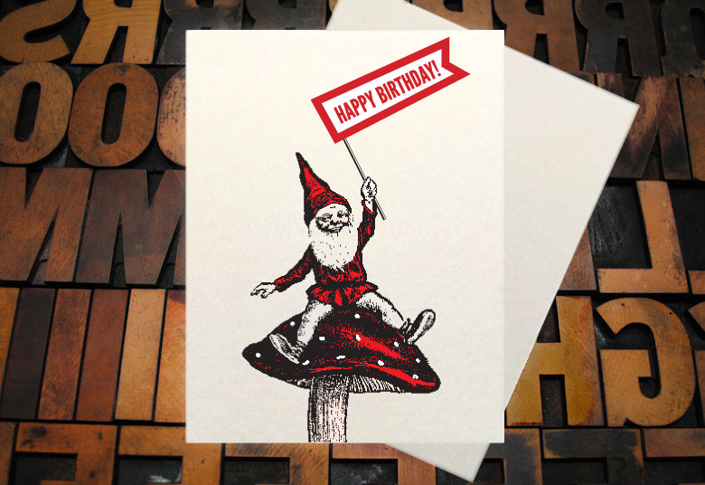 Letterpress Card with an image of a man running with a large pen and the text, "Someone's bad idea just became my BIG problem!"