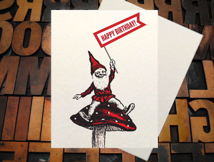 Letterpress Card with an image of a man running with a large pen and the text, "Someone's bad idea just became my BIG problem!"