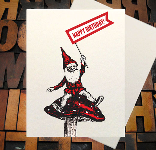 Letterpress Card with an image of a man running with a large pen and the text, "Someone's bad idea just became my BIG problem!"