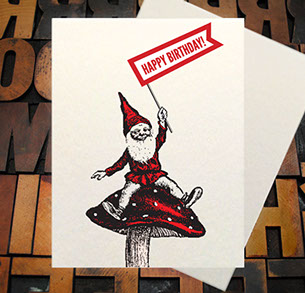 Letterpress Card with an image of a man running with a large pen and the text, "Someone's bad idea just became my BIG problem!"