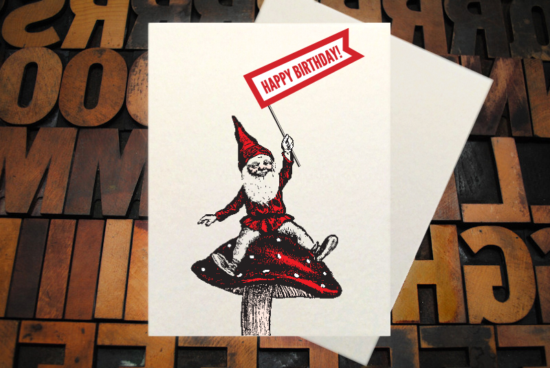 Letterpress Card with an image of a man running with a large pen and the text, "Someone's bad idea just became my BIG problem!"
