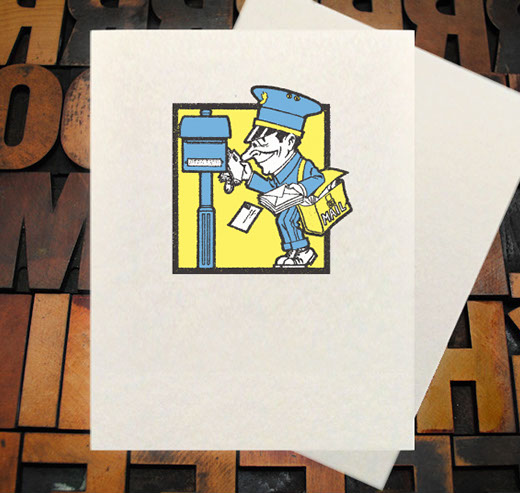 Letterpress Card with an image of a vintage car